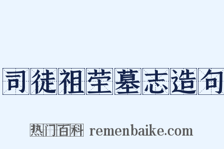 司徒祖茔墓志造句是什么意思的图片